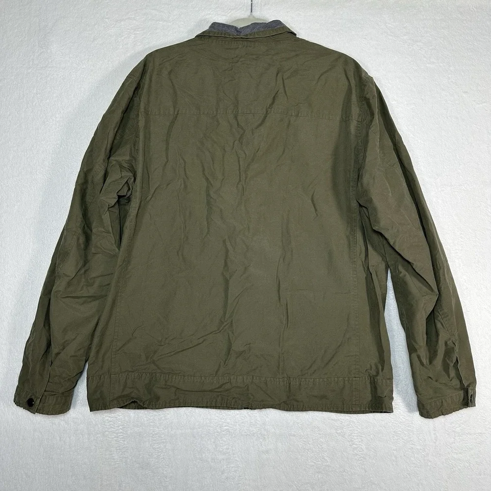 VTG Timberland Full Zip Windbreaker Jacket L Olive‎ Green Gorpcore Cabincore